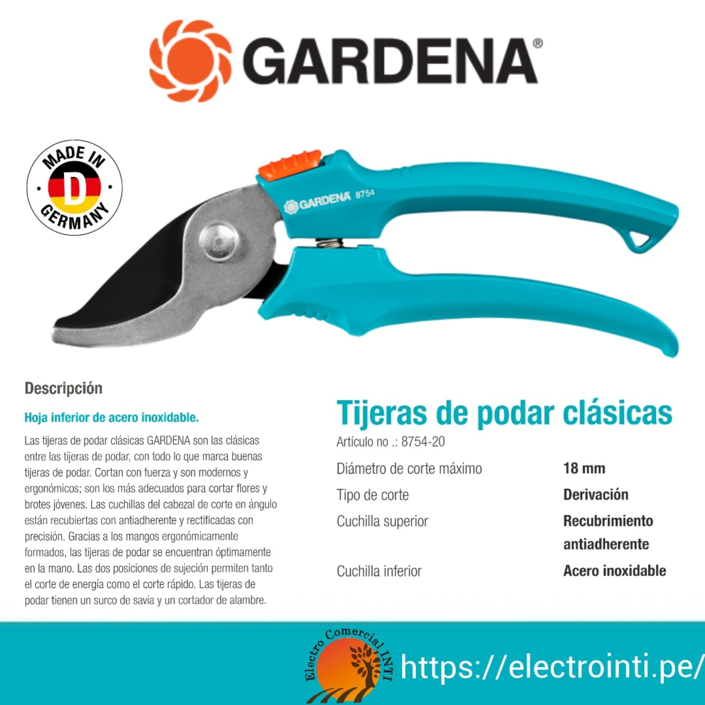 Gardena 8854 Bypass Tijeras De Podar