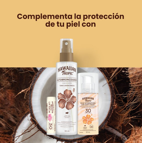 Autobronceante Agua Hawaiian Tropic 190ml Tono Ligero/medio