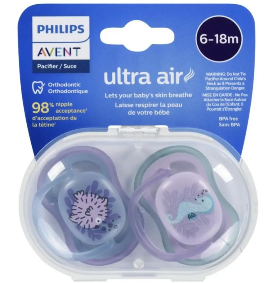 Chupete Ultra Air Philips Avent Scf085/40 6-18m Niña 2 Unidades