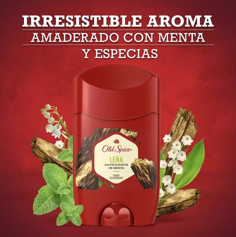 Desodorante Antitranspirante Old Spice Leña Con Menta 50g