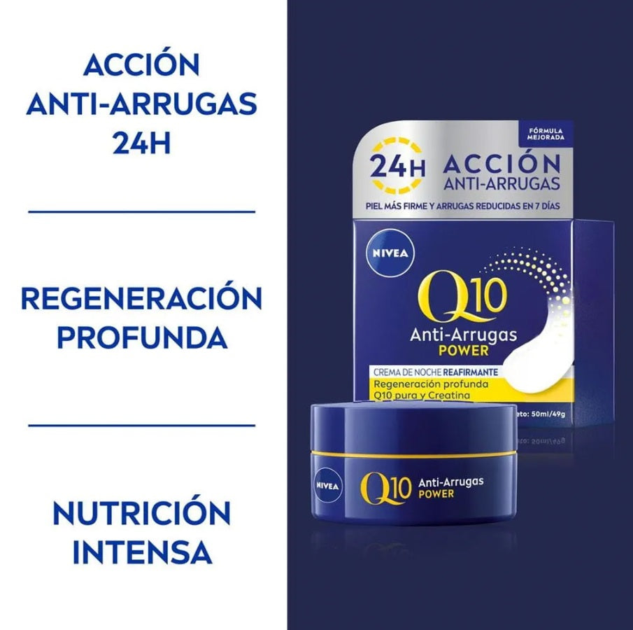 Nivea Q10 POWER Anti-arrugas + Reafirmante Crema de Noche