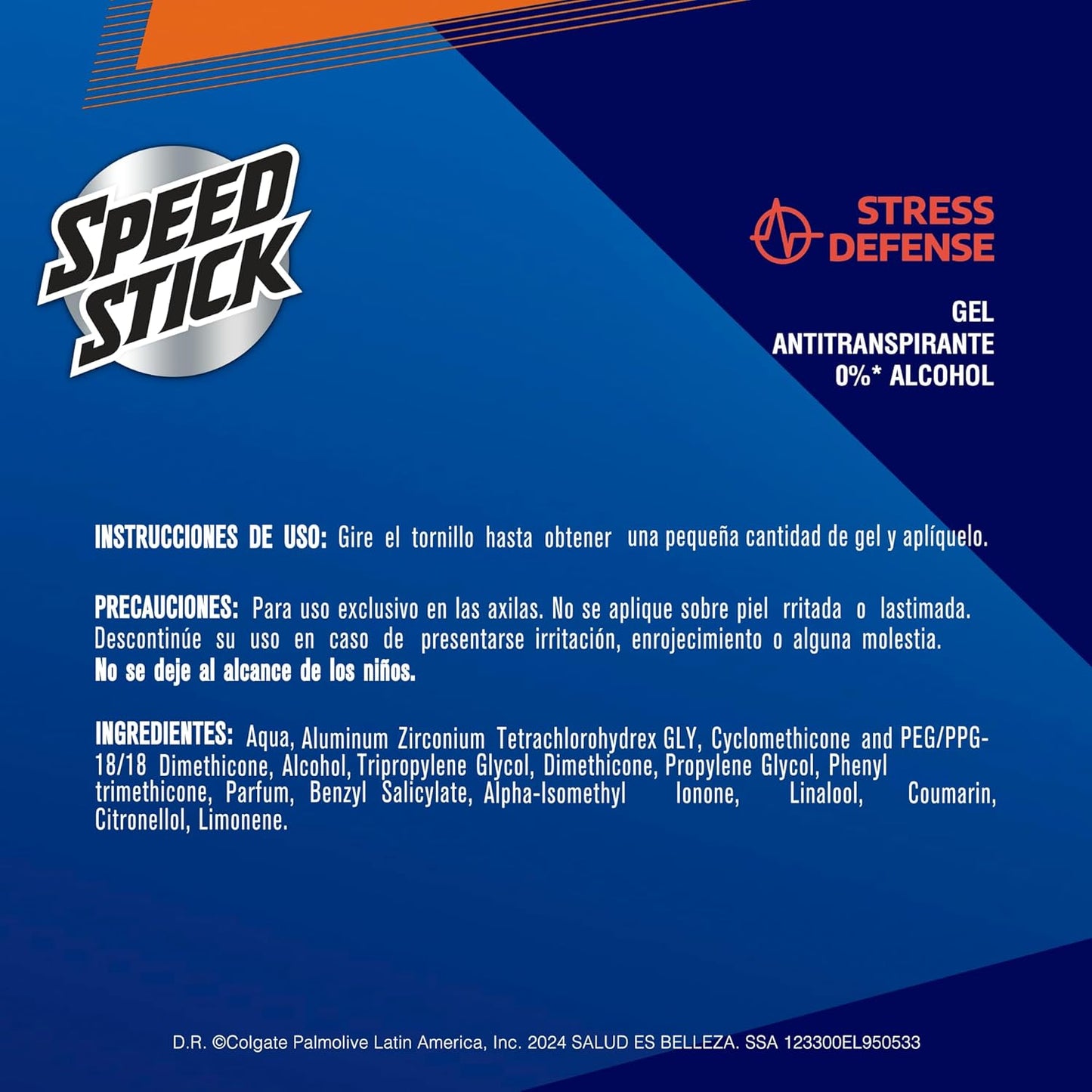 Desodorante Antitranspirante Speed Stick Stress Defense en Gel