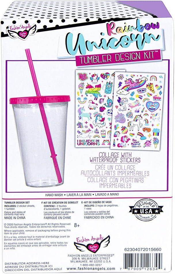 Fashion Angels Kit De Diseño Rainbow Unicorn Vaso