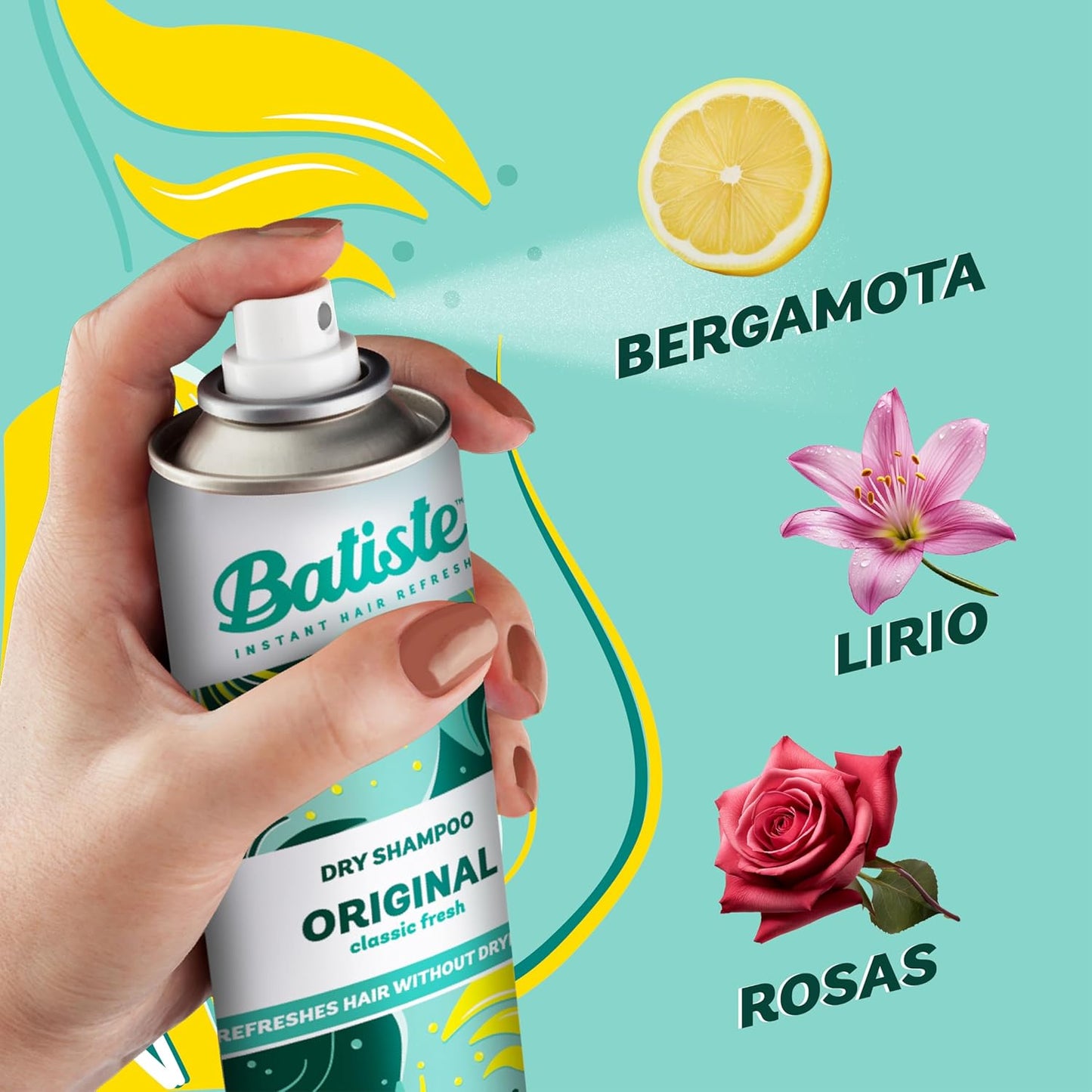 Batiste Shampoo en Seco Fragancia Citrus Aerosol Original 200ml