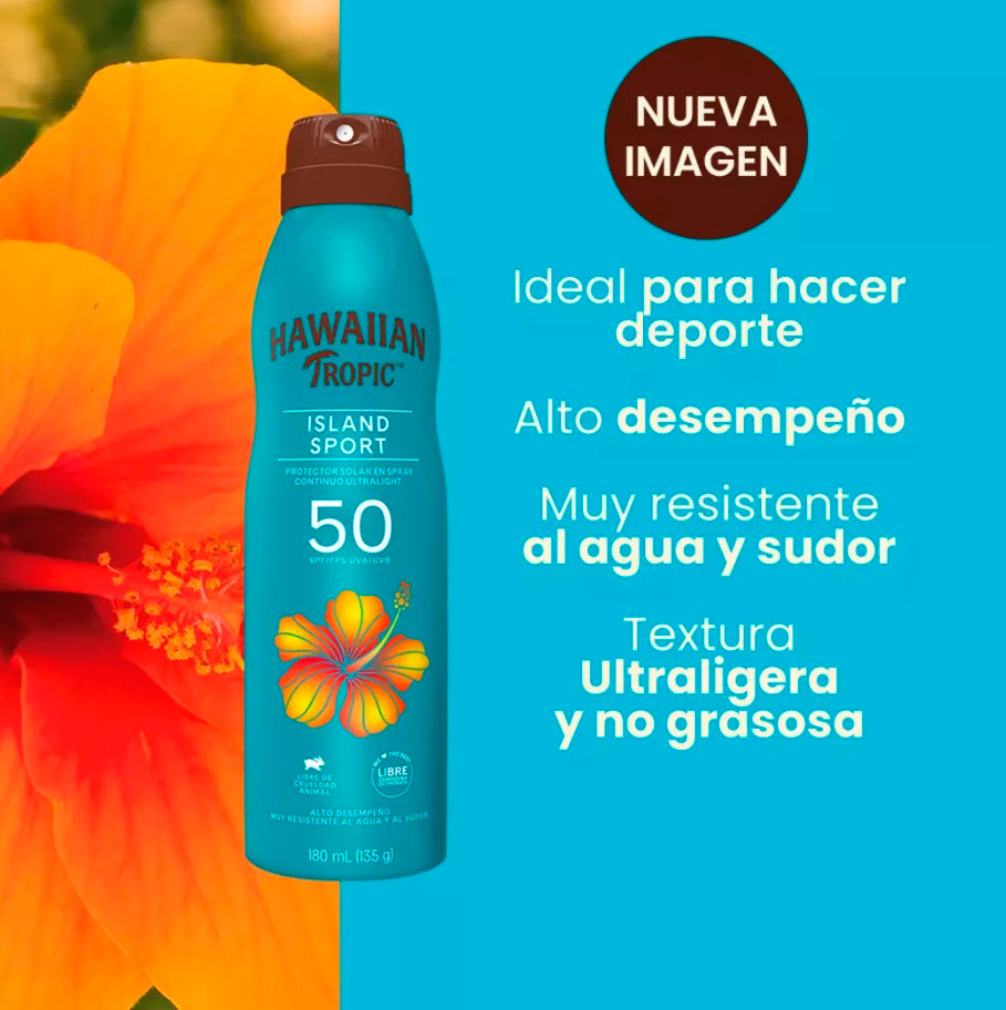 Protector Solar Sport Fps50 | Hawaiian Tropic Island | 180ml