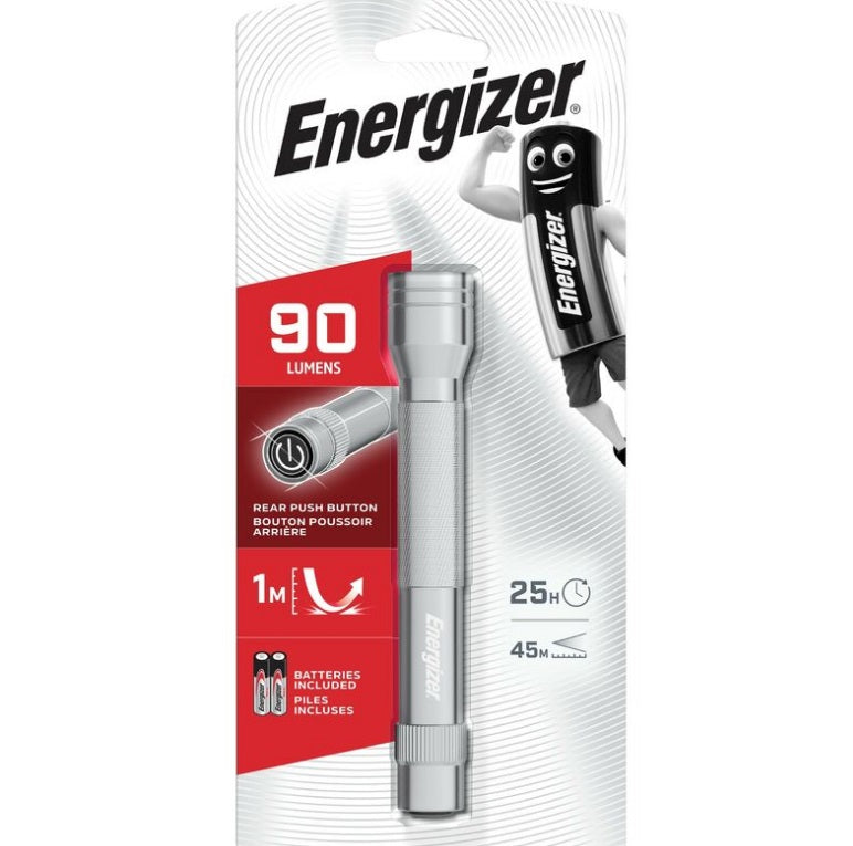 Linterna Energizer 90 Lumens Easy Grip + 8 Pilas Max