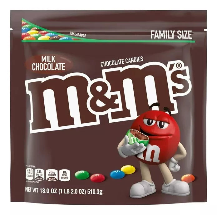 M&M  Chocolate Con Leche 510.3g Familiar Grande