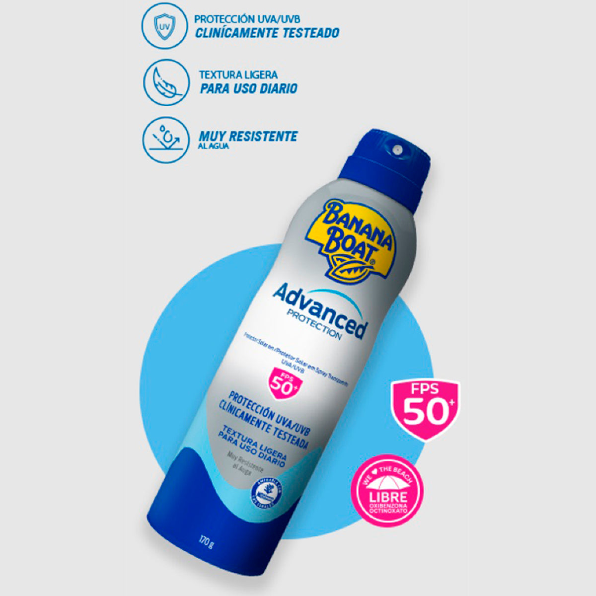 Banana Boat Spray Bloqueador Solar Fps50 Aqua