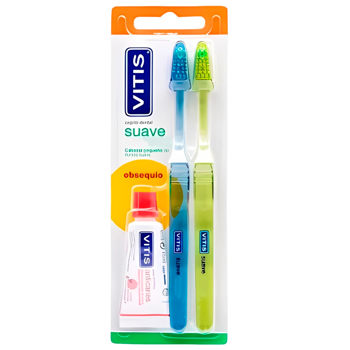 Vitis Cepillo Dental Adulto Suave Pack 2 Uni. + Mini Pasta Dental