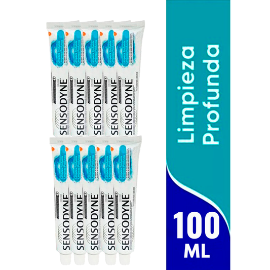 Pasta Dental Sensodyne Limpieza Profunda X 10un. Total 100ml