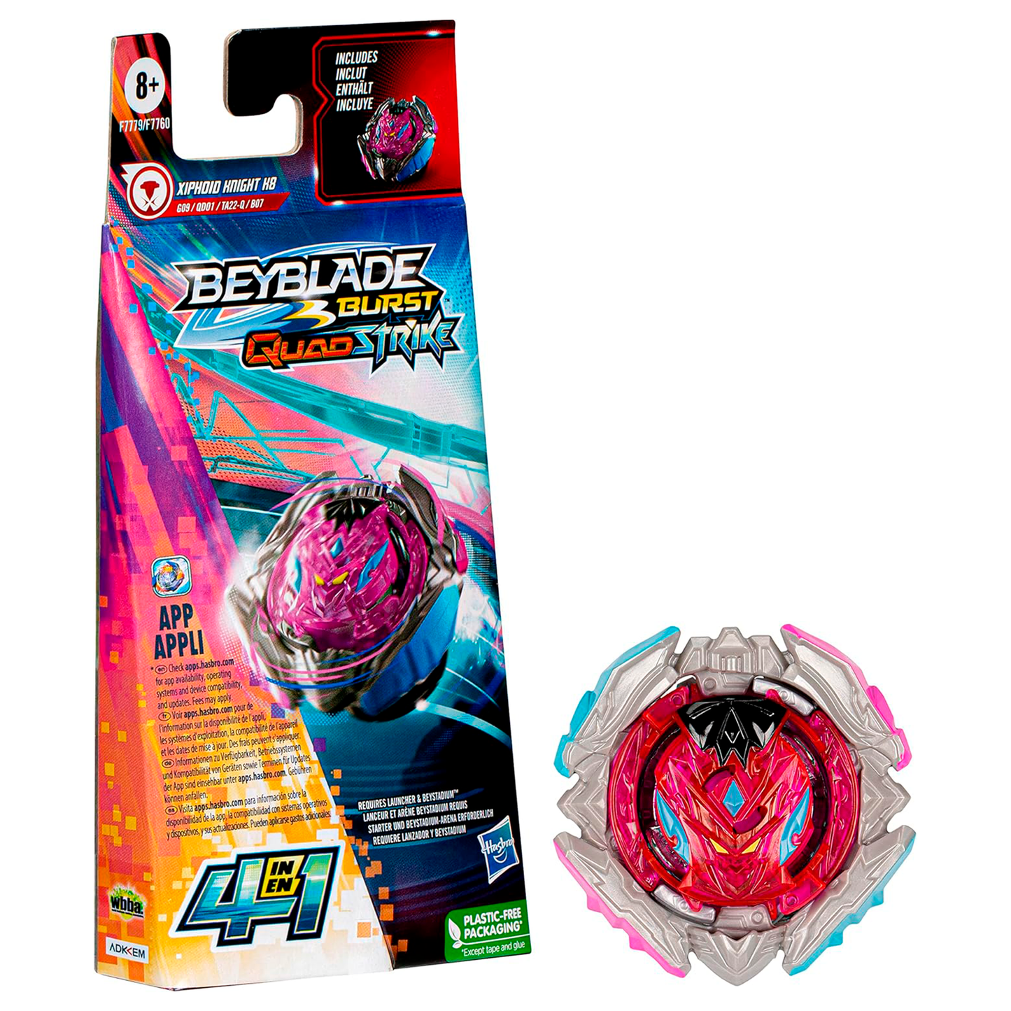 Beyblade Burst Quadstrike Xiphoid Knight K8 Color Multicolor