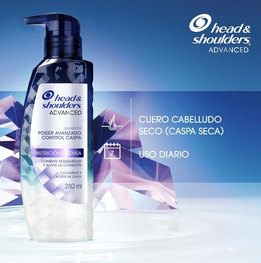 Shampoo Head & Shoulders Advanced Nutrición Intensa Con 280ml