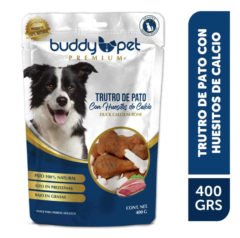 Snack Perro Truto De Pato Con Huesito Buddy Pet 400Gr.