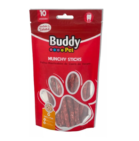 Snack Perros Munchy Sticks De Pollo Buddy Pet