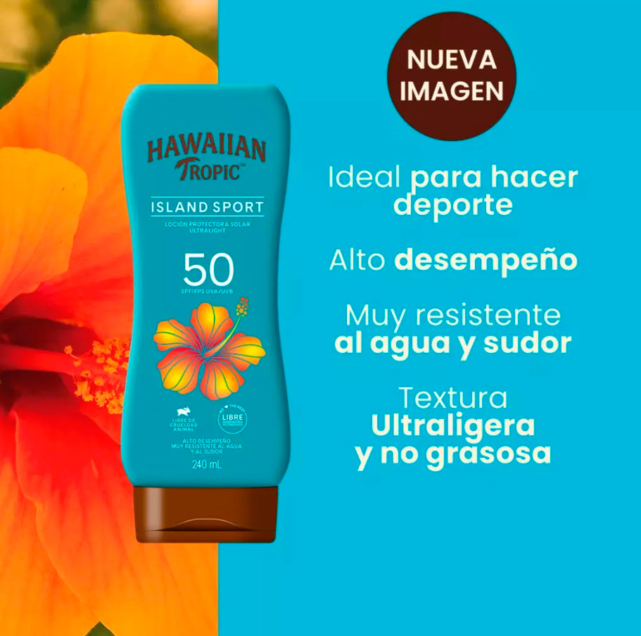 Protector Solar Fps50 | Hawaiian Tropic Island Sport | 240ml