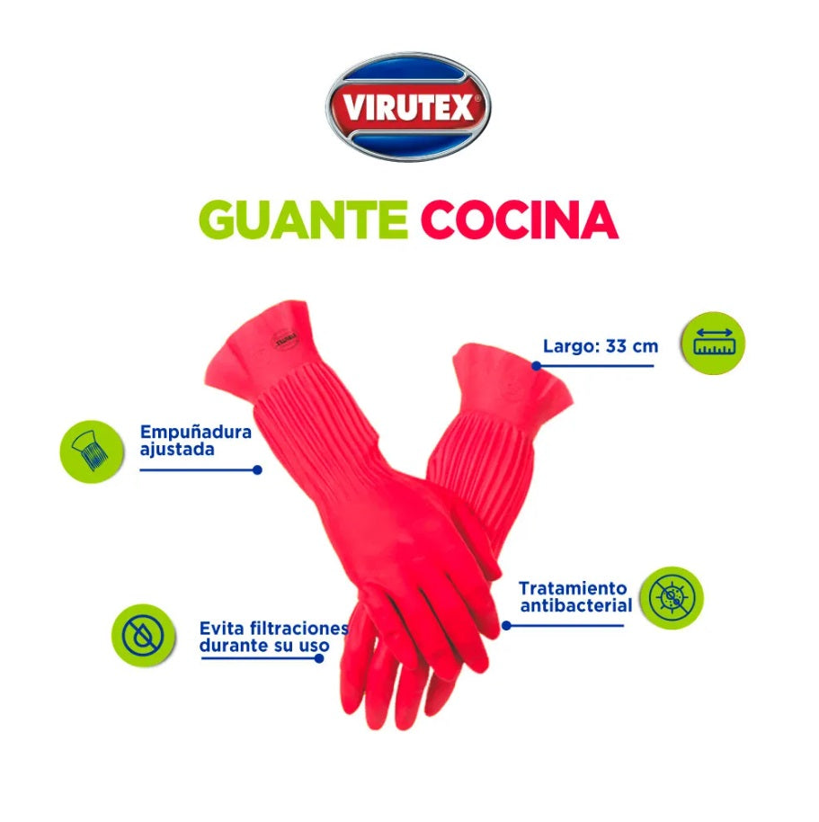 Guantes Cocina Talla S/M Puño Ajustado Virutex