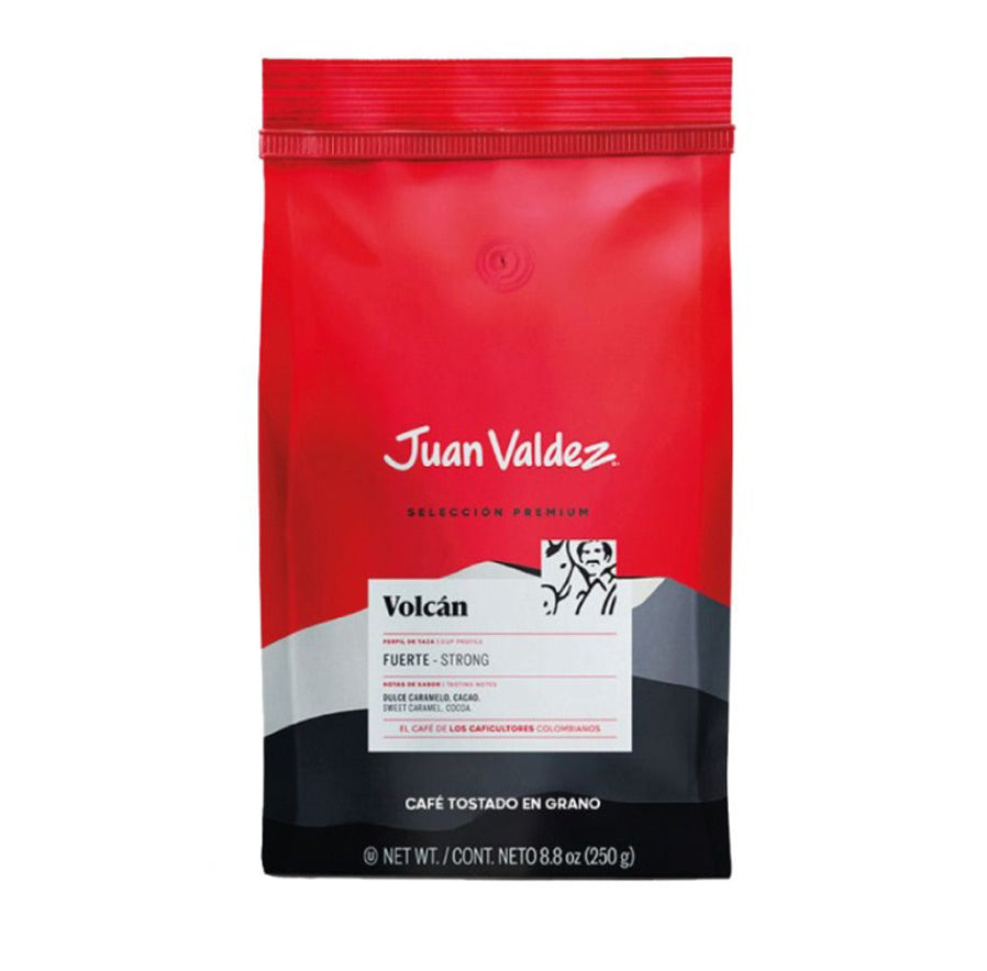 Café Juan Valdez Volcán en Grano – Tostado Fuerte 250Gr.